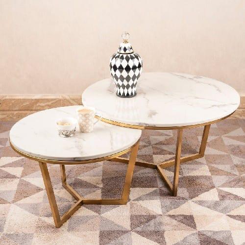 Wooden Round Coffee Table For Living Room