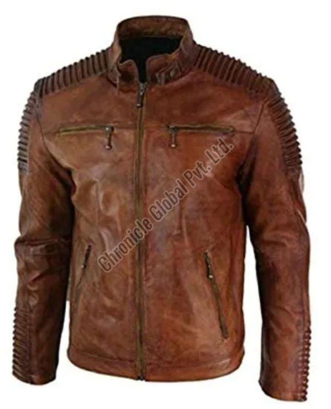 Mens Leather Jacket, Size : All Sizes