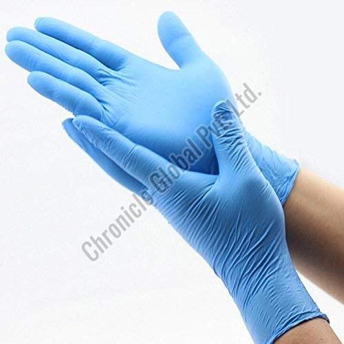 Blue Nitrile Examination Gloves, for Medical Use, Feature : Breathable, Flexible