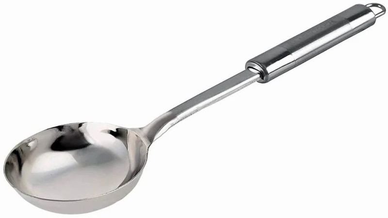 Polished Stainless Steel Ladle for Kitchen Use