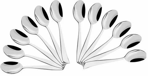 Plain Polished Stainless Steel Spoons for Home, Restaurant