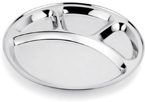 Polished Stainless Steel Thali for Serving Food