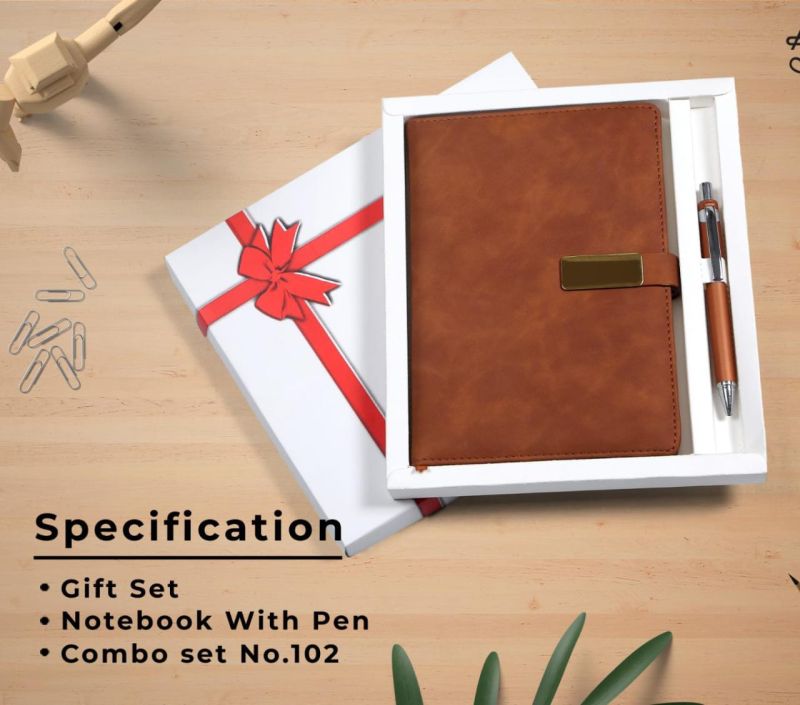 Leather Diary Pen Gift Set for Promotional Use