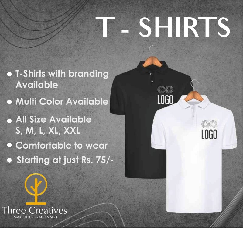 Customized Cotton/Polyester Blend Promotional T Shirts, Gender : Male, Kids, Female