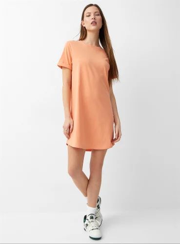 Ladies Half Sleeve T-Shirt Dress, Length : Midi