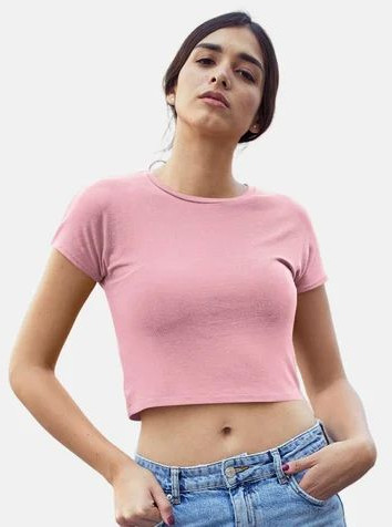 Ladies Pink Crop Top