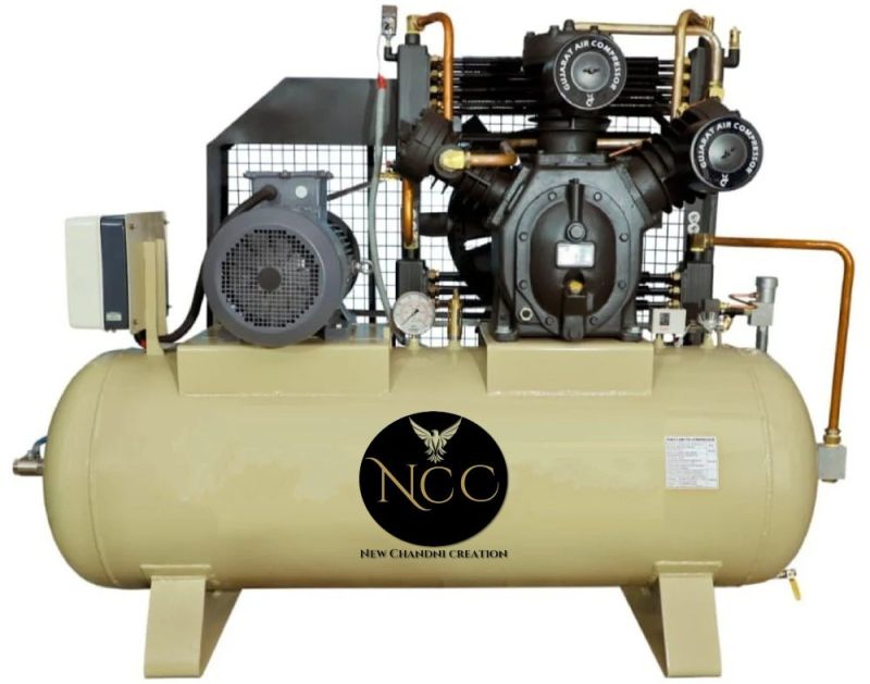 Mild Steel Reciprocating Air Compressor, Power Source : Electric