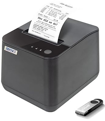 Lenvii 3 Inch POS Thermal Printer with Auto Cutter