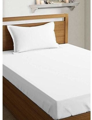 Plain Cotton White Bed Sheets, Technics : Machine Made