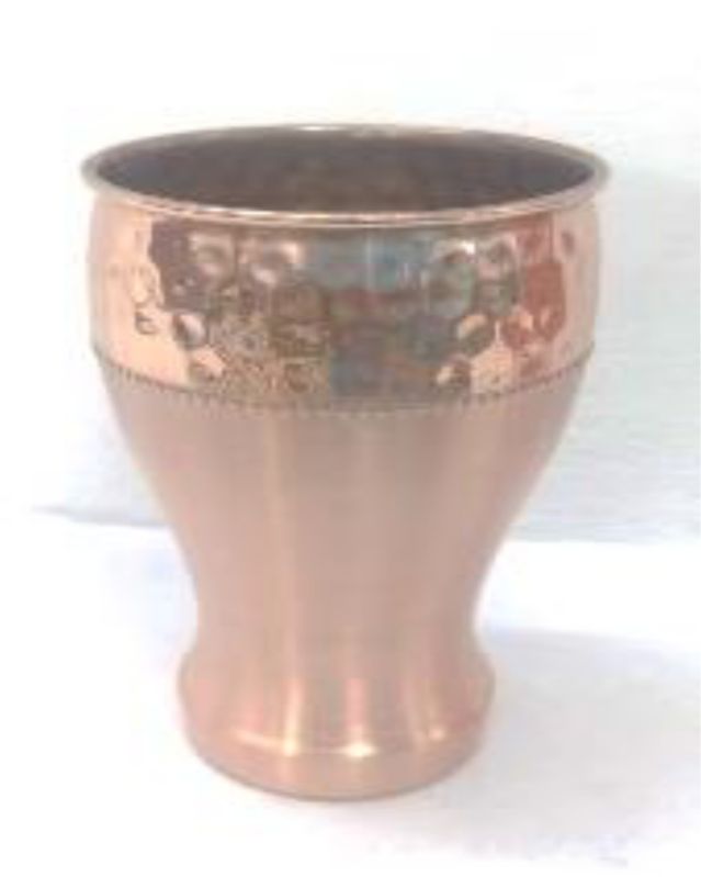 Rish Exim 0.135 gms Fine copper drinking glass, Capacity : 200-400ml