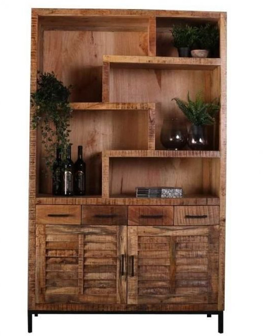 Mango Wood Bookcase, Color : Natural