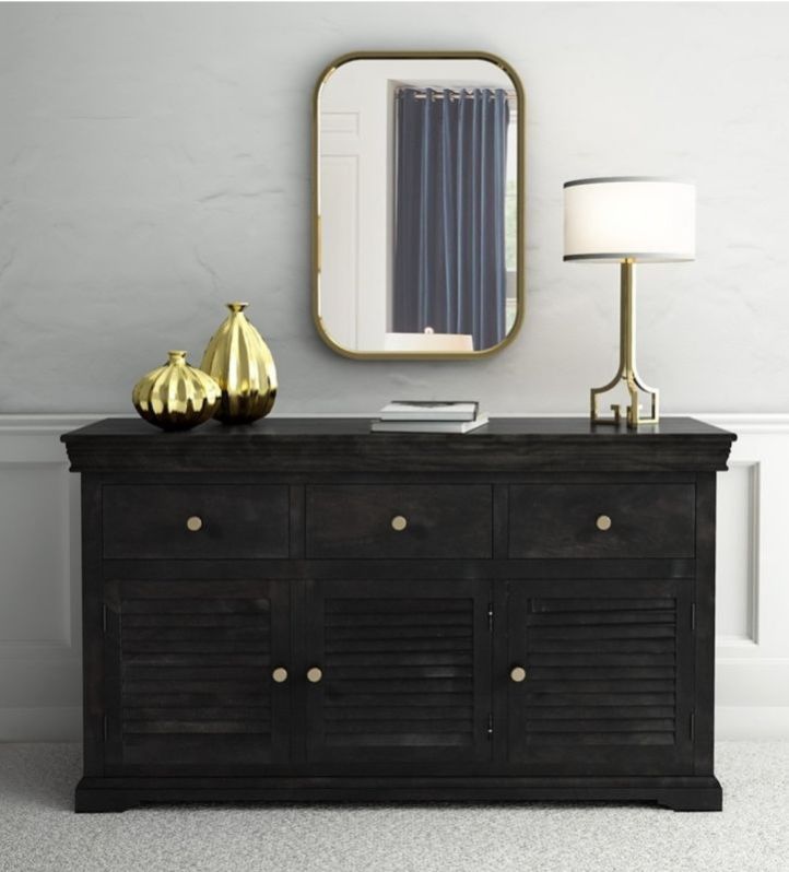 Warm Chestnut Finish Wooden Sideboard