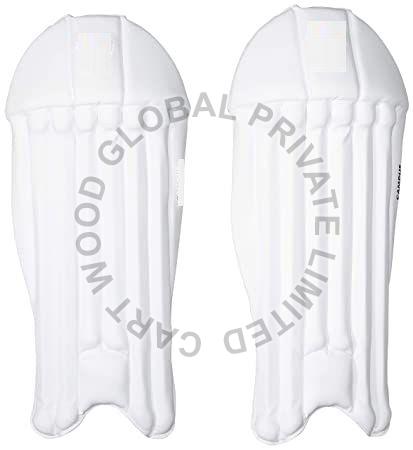 White Plain Cotton Cricket Wicket Keeping Pads, Size : Standard