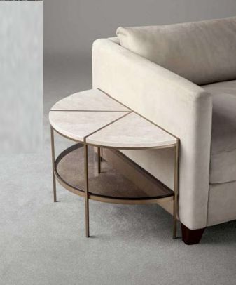 Modern PVD Coated Side Table for Indoor