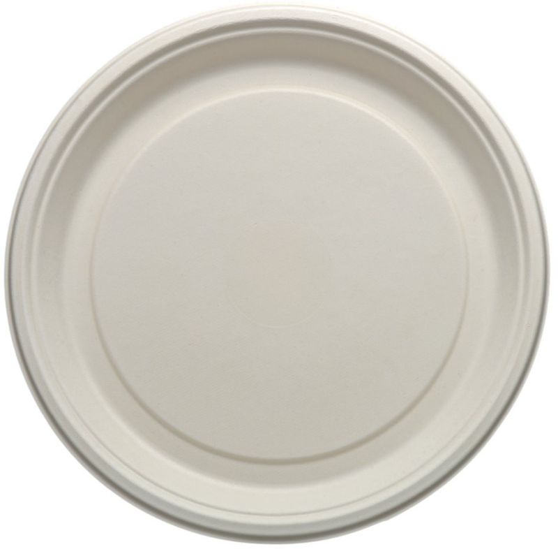 12 Inch Round Sugarcane Bagasse Plate for Hotels