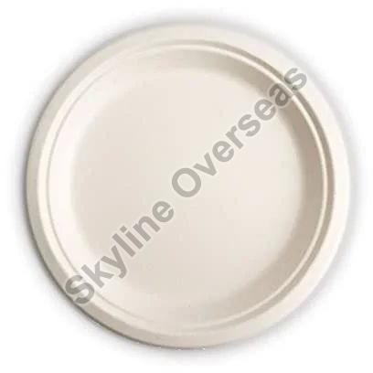 7 Inch Round Sugarcane Bagasse Plate