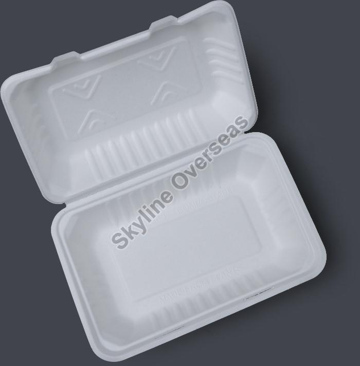 Rectangular Biodegradable Clamshell Box