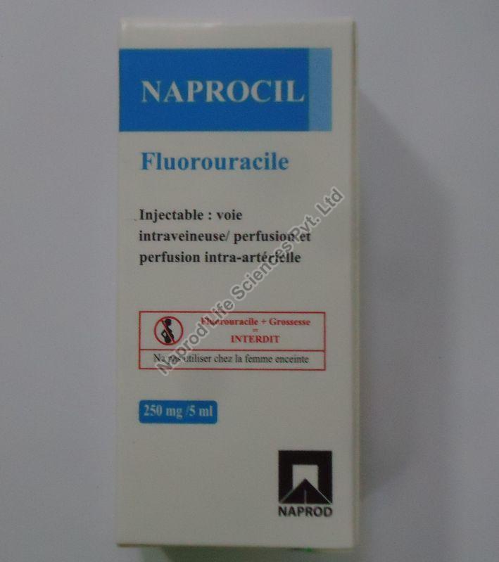 Fluorouracil 250mg Injection, for Helps Treat Cancers of Stomach, Colon, Rectum, Breast, Lungs, Packaging Size : 5ml