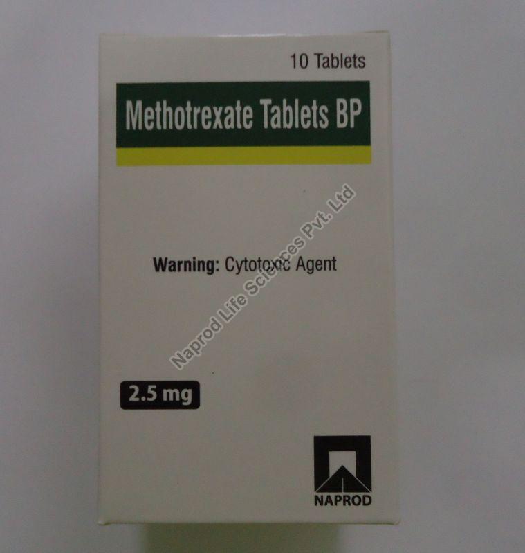 Methotrexate 2.5mg Tablets, Packaging Type : Plastic Bottle