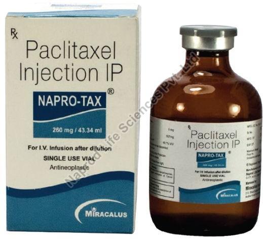 Napro-Tax 260mg Injection, for Pancreatic Cancer, Non-Small Cell Lung Cancer, Packaging Type : Vials