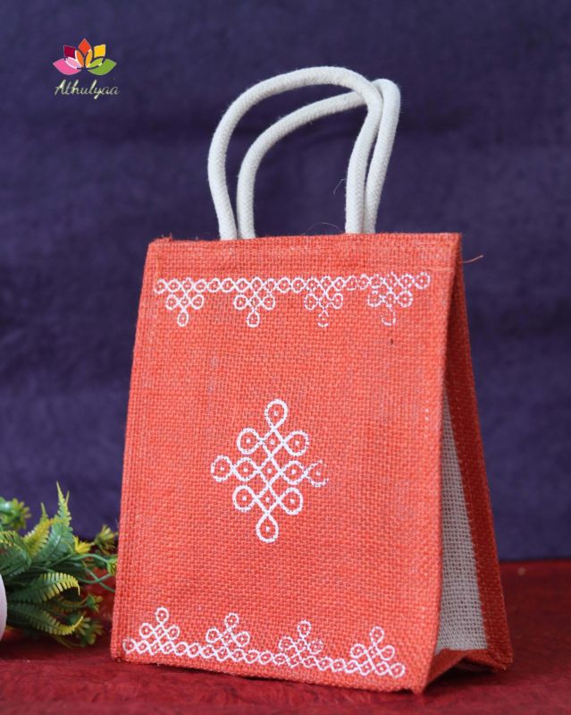 Printed jute FANCY shopping bag, Technics : Machine Made