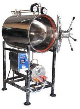 PSI Polished Stainless Steel Horizontal Autoclave for Laboratory Use