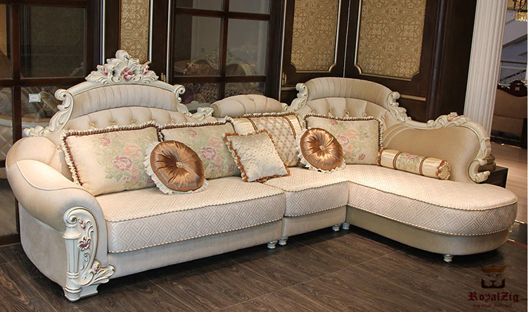 Wood living room sofa set, Frame Material : Stainless Steel
