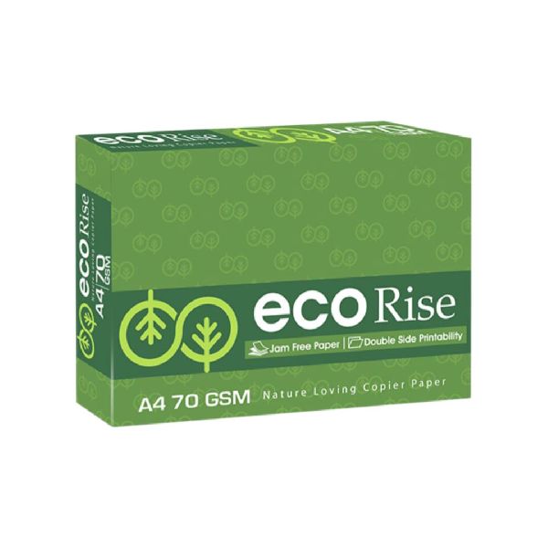 Eco Rise 70 GSM A4 Size Copier Paper White 500 Sheets (Pack of 1 Ream)
