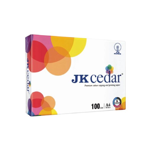 JK Cedar 100 GSM A4 Size Copier Paper 500 Sheets White (Pack of 1 Ream)