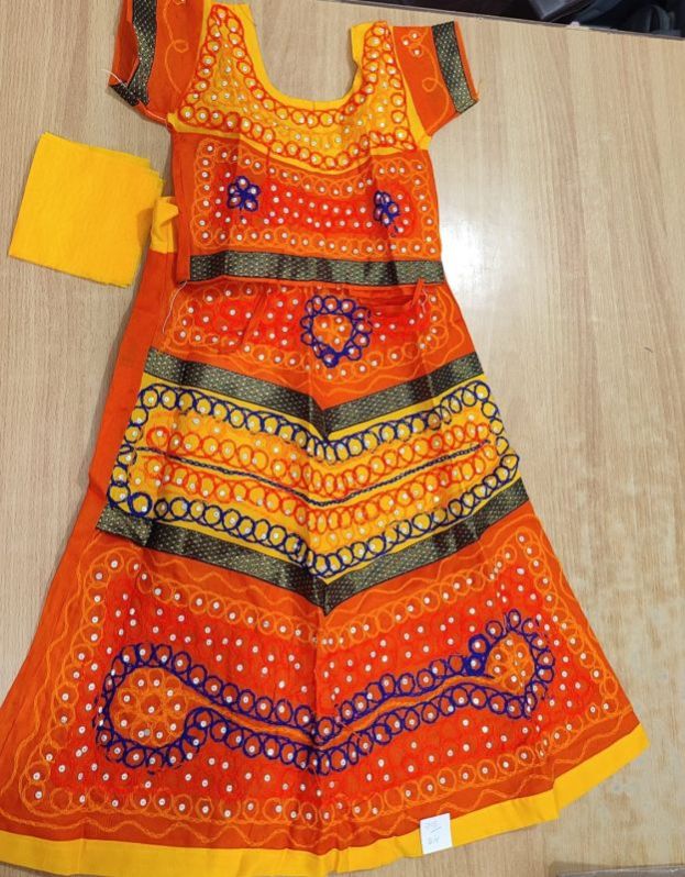 Kids Radha Rani Mirror Work Gopi Dress