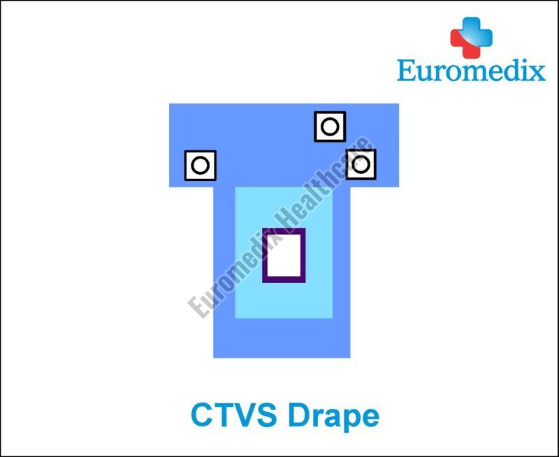 Euromedix Healthcare Plain SMS Nonwoven Fabric CTVS Drape for Ophthalmic