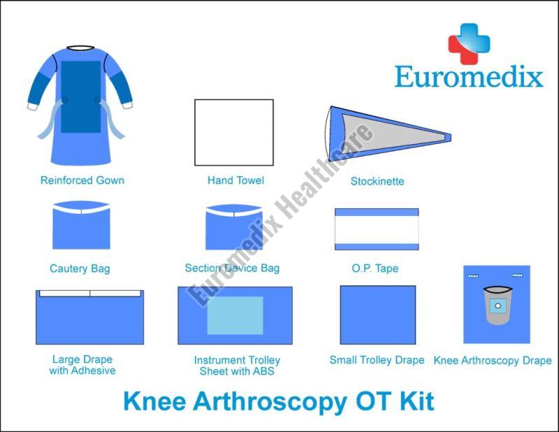 Plain SMMS nonwoven Fabric Knee Arthroscopy OT Kit, Technics : Machine Made