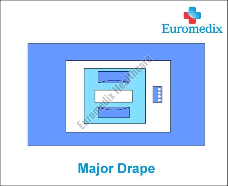 Euromedix Healthcare Plain SMS Nonwoven Fabric Major Drape for Ophthalmic