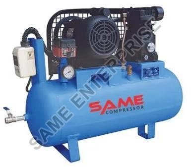 Oil Flooded 2 HP Cast Alloy 100 kg 50Hz Reciprocating Air Compressor, Power Source : AC Single Phase