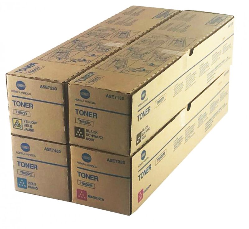 TN 622 Konica Minolta Toner Cartridges, Pages Yields : 85000