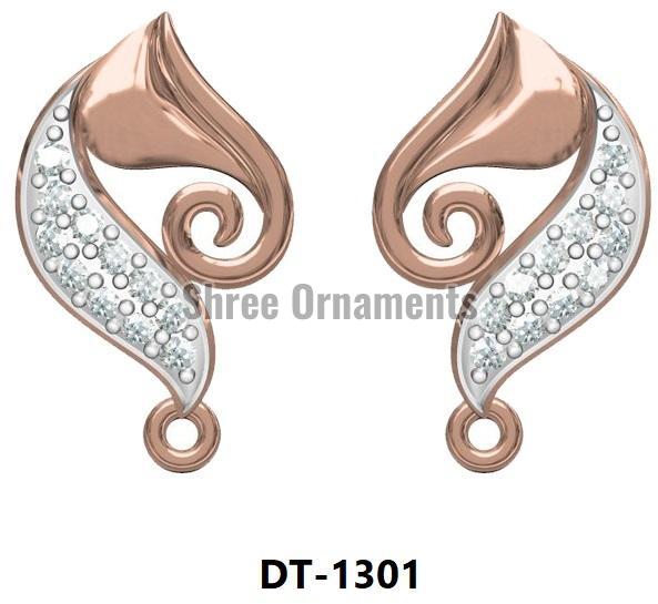 Polished DT-1301 Ladies Gold Earring