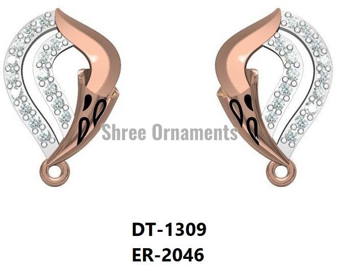 Polished ER-2046 Ladies Gold Earring