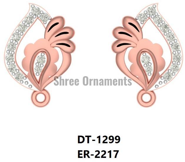 ER-2217 Ladies Rose Gold Earring