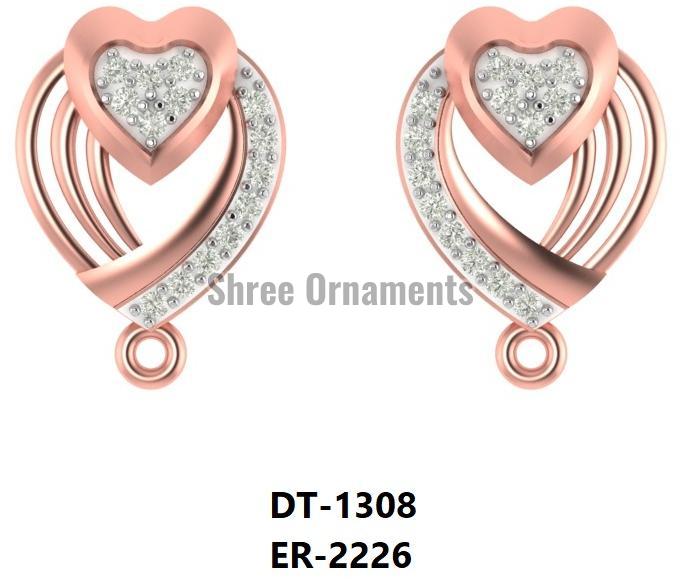 ER-2226 Ladies Rose Gold Earring