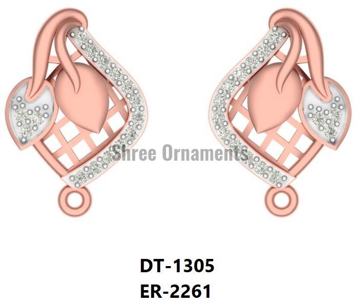 ER-2261 Ladies Rose Gold Earring
