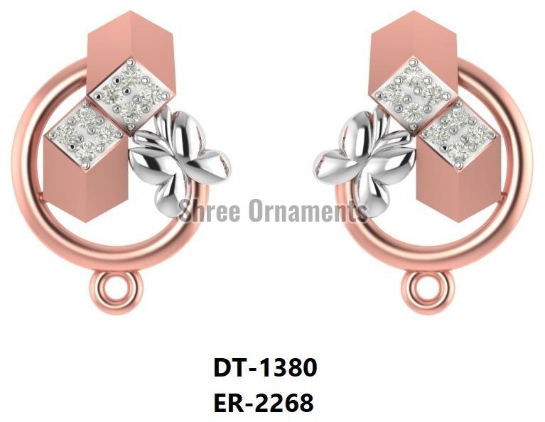 ER-2268 Ladies Rose Gold Earring