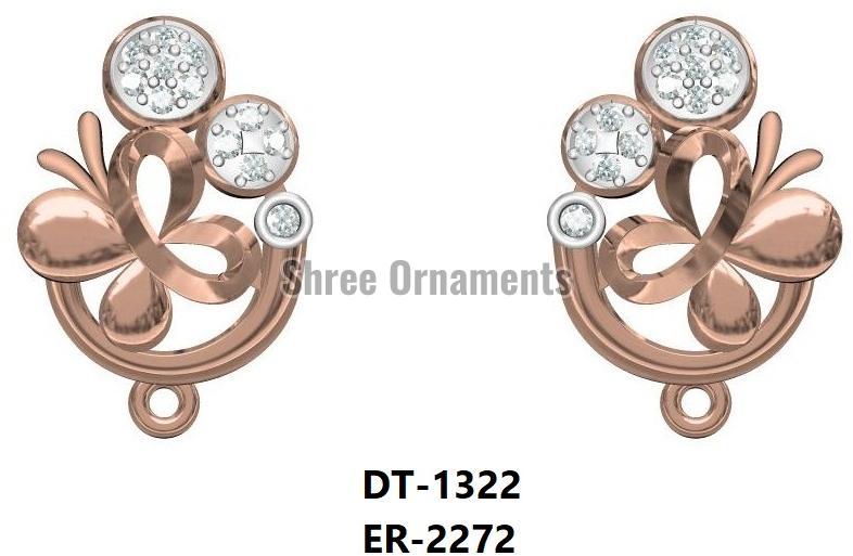 Polished ER-2272 Ladies Gold Earring