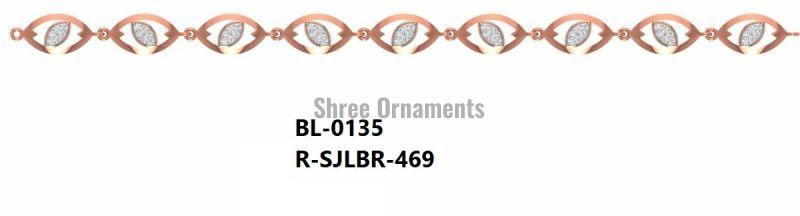 R-SJLBR-469 Ladies Rose Gold Bracelet