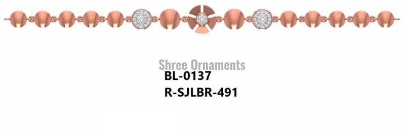 R-SJLBR-491 Ladies Rose Gold Bracelet