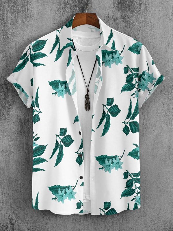 Collar Neck Lycra Mens Printed Casual Shirt, Speciality : Eco-Friendly
