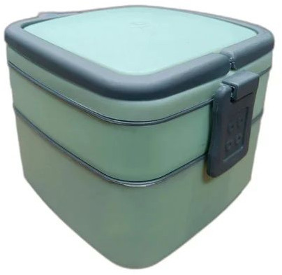 Mint Green Plastic Lunch Box for Food Packing