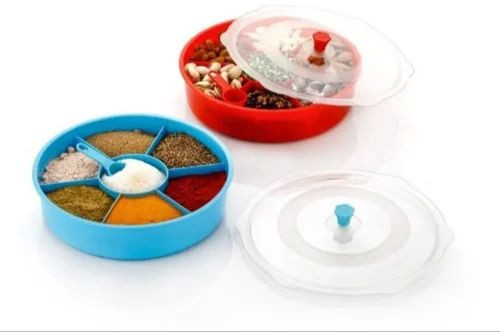 Transparent Plastic Masala Box for Spice Storage