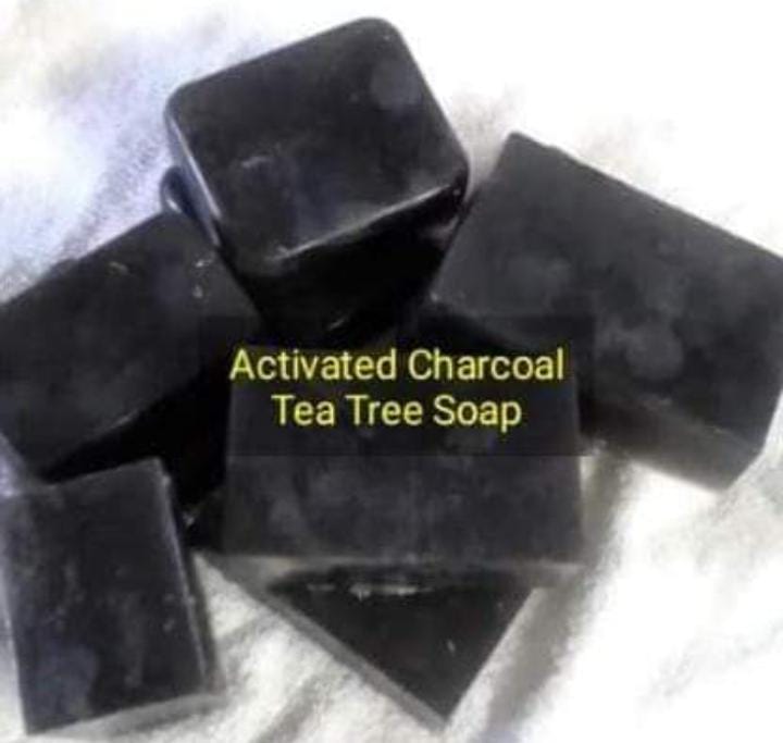 Tea Tree Activated Charcoal Soap, Packaging Type : Paper Box