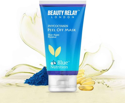 Blue Nutrition Phycocyanin Peel Off Mask, Packaging Size : 200gm