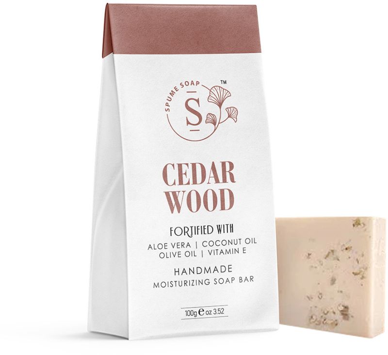 100gm Spume Cedarwood Soap, Packaging Type : Stand Up Pouch